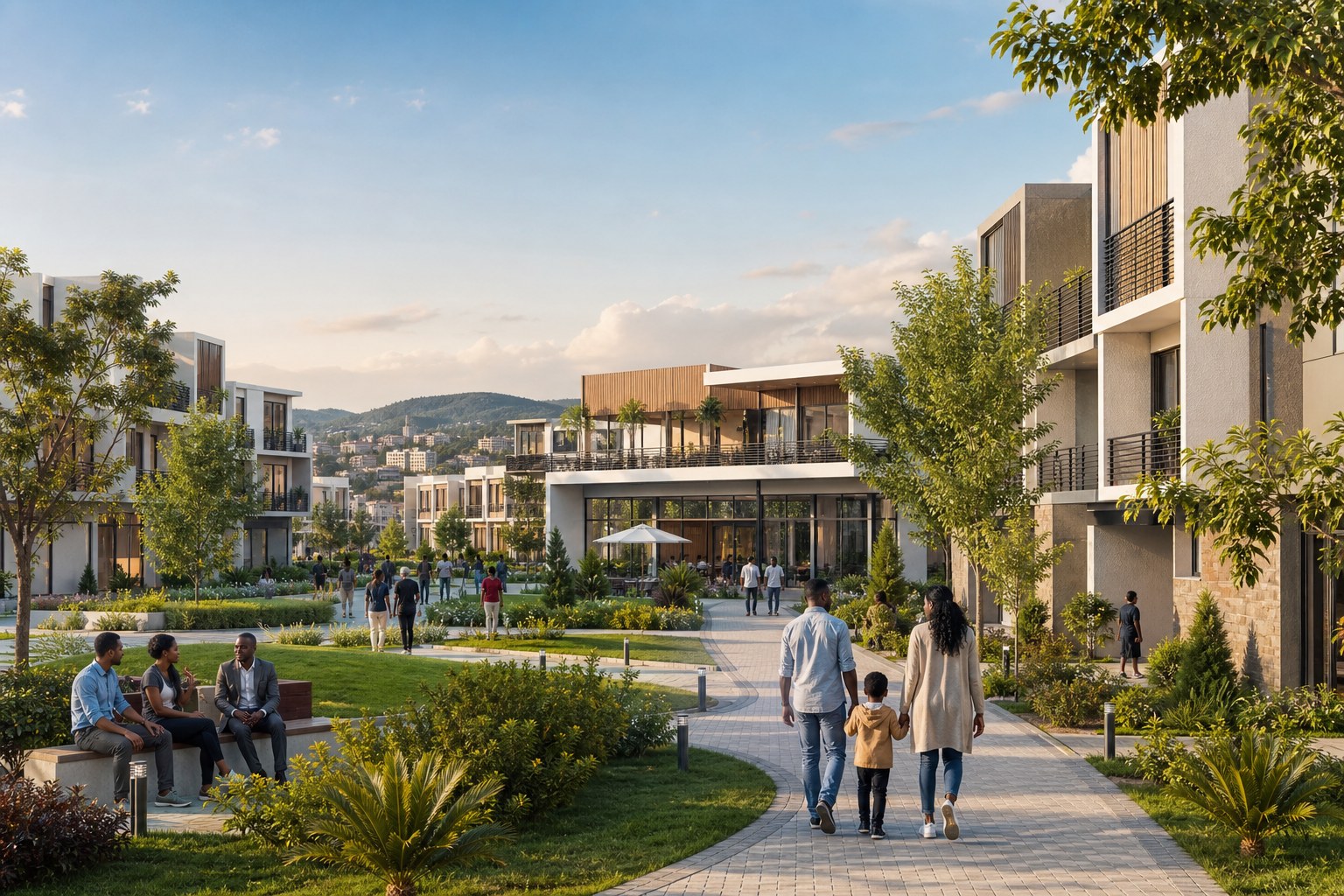 Modern sustainable residential community